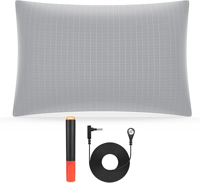 Grounding Pillow Case,Earth Connected Pillowcase,Bedding.Improve Sleep,Reduce Pain.90% Organic Cotton, 10% Silver Fiber (Gray, 30 * 20 inch)