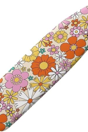 Yellow Ironing Board Cover Floral Daisy Design Standard Size Ironing Board Accessories Easy Fit Pad-Ironing Board Cover with Elatic Edge