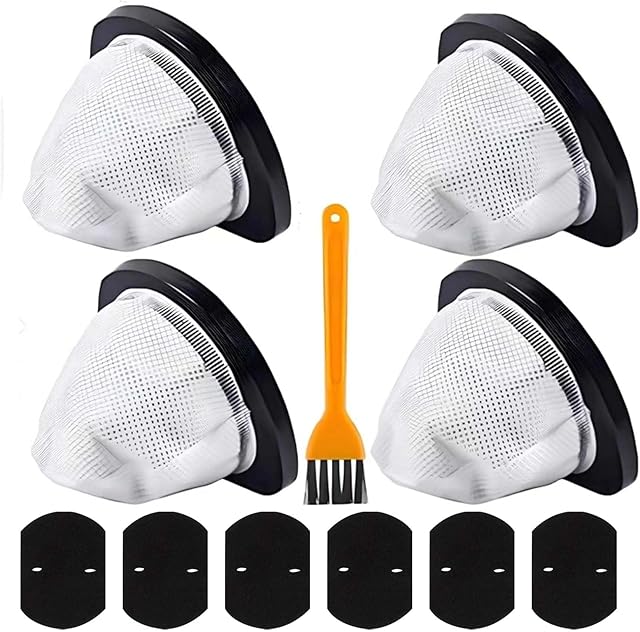 4 Pack 2030 Vacuum Filter & 6 Pack Foam Filter 1 Brush Compatible with Bissell 2030 Featherweight Stick Vacuum, Change Model 2030 2030L 20303 20306 20307 20309 2030H 2030V 2030X 2030Z