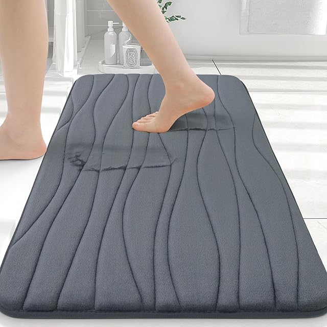 Buganda Memory Foam Bathroom Rug Mat, Non-Slip Bath Mats Bath Rugs, Extra Soft Absorbent Machine Washable