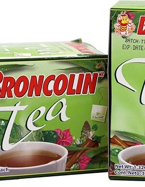 Broncolin Tea, Natural Remedy, Herbal Tea made with Plant Extracts, 2-Pack of 25 Tea Bags, 2 Boxes