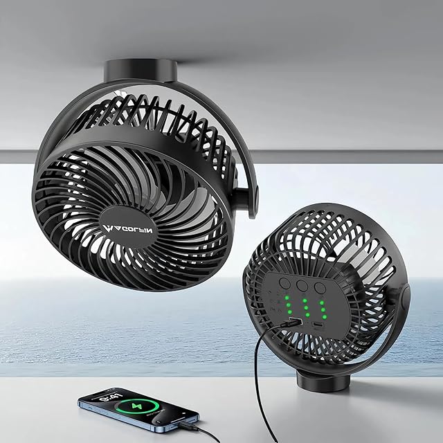 6-inch Magnetic Clip on Fan Magnetically Sticks
