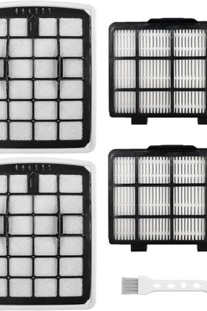 4 Pack Filters Replacement Parts for EUREKA NEN180 / NEN186BL Bagless Canister Vacuum Cleaner Accessories Include 2 Dust Cup Filters Element & 2 Filters