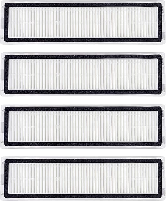 4 Pcs HEPA Filters Replacement Part for Mova L600, for Dreame L10 PRO / D9 / D9 PRO / D9 MAX/ D9 Max Gen2 Robot Vacuum Cleaner, Robot Dust Filter Accessories