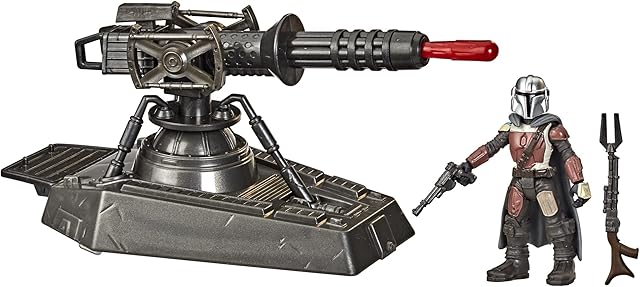 The STAR WARS Mission Fleet Expedition Class Hover E-Web Cannon Mandalorian 2.5-Inch-Scale Figure and Vehicle Accessory, Toys for Kids Ages 4 and Up