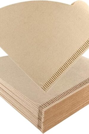 100PCS Coffee Filter, Disposable Unbleached Cone Filter Papers Size 01 for Coffee Dripper & Pour Over Coffee Maker, 1-2 Cups