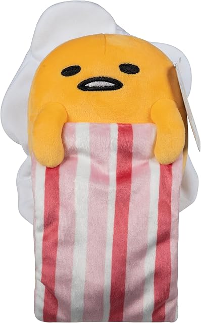 The Jazwares Hello Kitty and Friends - 8? Gudetama Squishy Plush with a Bacon Blanket - Officially Licensed Sanrio Product Ages 6+