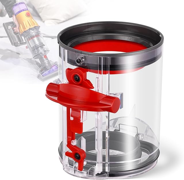 Dust Bin Compatible with Dyson SV30 SV46 SV20 V12 Detect Slim/SV18 V10 Digital Slim Vacuum Cleaner Canister Attachment Parts, Release Bin Compatible with Dyson Cordless Vacuum Part No.965272-01