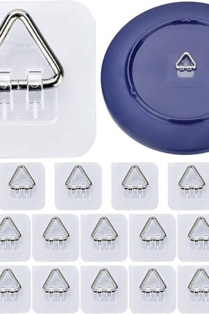 AccEncyc Wall Hangers 20 Pack - Vertical Plate Holders, Adhesive Picture Hanger for Wall Decoration