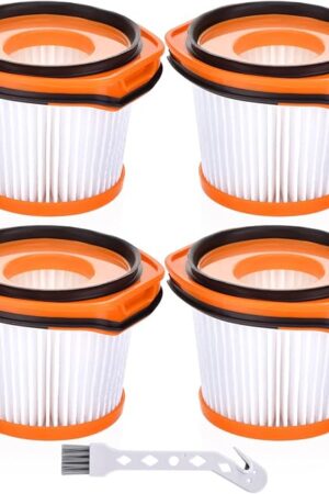 Artraise Vacuum Filter Replacement for Shark Wandvac System WS620 WS630 WS632 WS632BLBRN WS632GDBRN WS632GNBRN WS632PKBRN WS632RGBRN, Compared to Part # XFFWV360 (4 Pack)