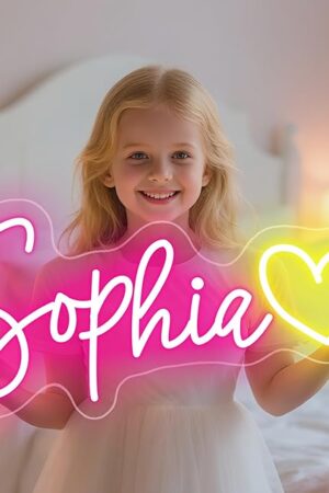 Custom Neon Signs Personalized, Dimmable LED Neon Signs Customizable for Wall Decor, Personalized Neon Light for Wedding, Birthday, Festival Gift, Party, Bar, Salon, Game Room, Business Shop Name, Company Logo (Optional 20" to 55")