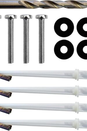 ECHOGEAR Steel Stud TV Mounting Kit - Tilt & Low Profile - Includes 4 Snaptoggle Anchors, Drill Bit, Screws & Washers - Compatible with 16 to 65 inch TVs