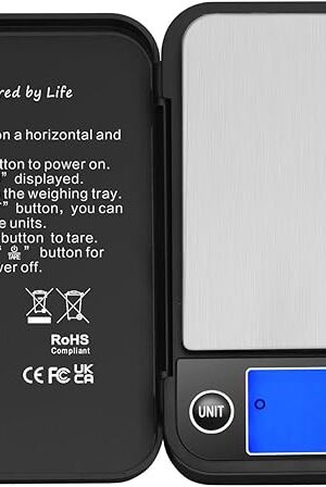 Vitafit 500g Digital Pocket Scale,High Accuracy Assured by Scale Professional Factory Since 2001, Gram Scale 0.01g for Multifunction: Lab,Food, Kitchen,Coffee,Jewelry; Black