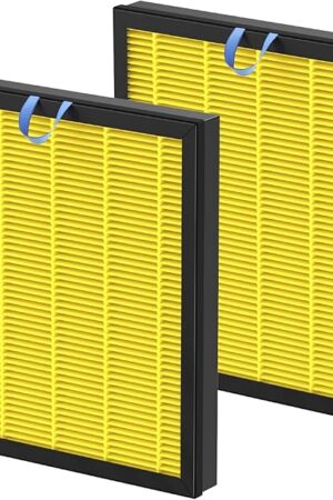 2 Pack Vital 100S Pet Care Replacement Filter for LEVOIT Vital 100S Air Purifier, 3-in-1 Vital 100s-P Air Filter and High-Efficiency Activated Carbon Filter, Replace Part #Vital 100S-RF-PA, Yellow