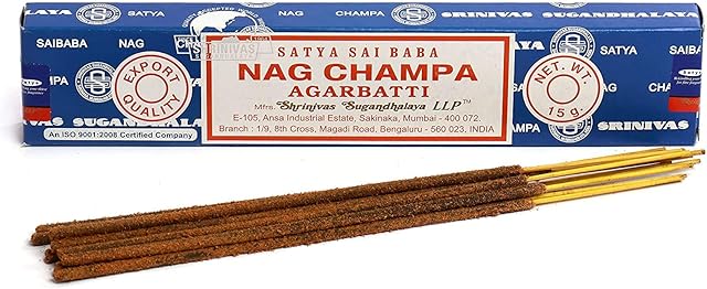 3 Packs Origional Satya Sai Baba Nag Champa Incense Sticks Joss Insence - Insense 15g Box NagChampa Agarbatti (Nag Champa)