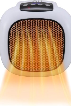 Digital Ceramic 750-Watt Wall Outlet Plug-in Space Heater by Good Housekeeping (White)