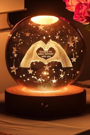 3D Crystal Ball Night Light Remotely Controlled for Women, Wives, Girlfriends, Daughters