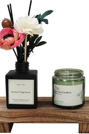 Wood Riser for Decor, 8.66X3.54in Wood Pedestal Stand, Small Wooden Riser for Bathroom for Kitchen Counter