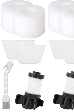2 Vacuum Filters + 4 Foam Felt Filters + 1 Brush Compatible with Shark IONFlex DuoClean IF100 X30 X40 F60 F80 IF200 IF201 IF202 IF205 IF251 IF252 IF281 IF282 IF285 UF280 IC205, XPREMF100 XPSTMF100