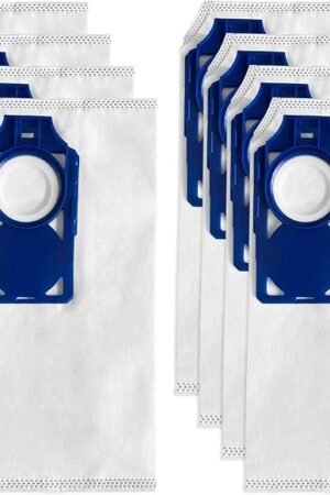 8 Pack R30D HEPA Replacement Vacuum Bags for Riccar Brilliance R30D, R30P, R30PET & Simplicity Synchrony S30D, S30P, S30PET Upright Vacuums Cleaner, Part RNHC-6/SNH-6