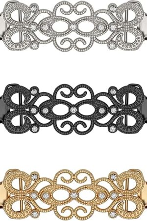 3 Pcs Cinch Clips Vintage Sweater Clips Dress Clip Back Cinch Shawl Cardigan Collar Clip to Tighten Dress Pant Waist Tightener for Women