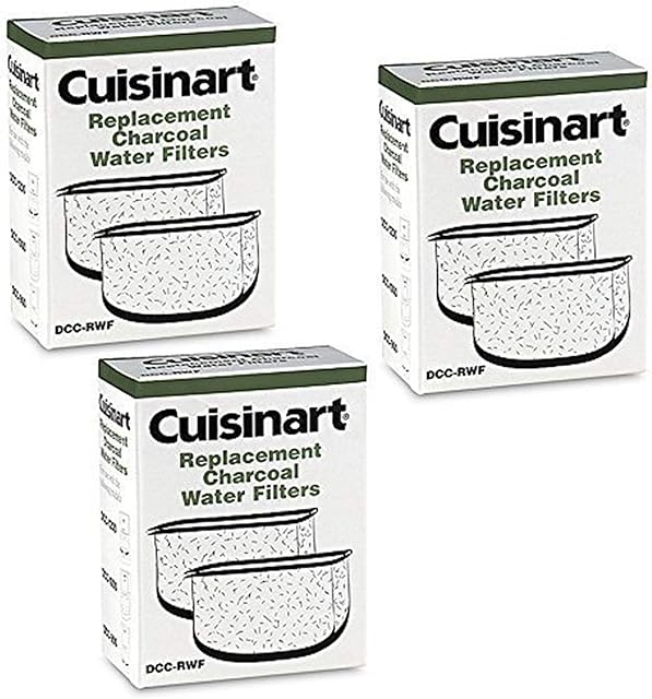 Cuisinart DCC-RWF *Triple Pack* Charcoal Water Filters in Cuisinart DCC-RWF Retail Box