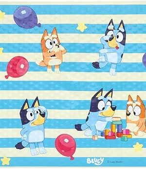 Bluey Bath Mat for Kids, Toddlers and Babies, Non Slip with Suction Cups, Machine Washable