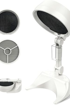 Vegapunk Smoke Away Purifier Fan for Indoors - Portable Odor Exhaust Eliminator Remover Eater Filter - The High Fan for Desktop - White