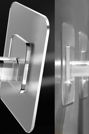 DELITON Clear Storage Hooks 10 Pack Stick on Wall