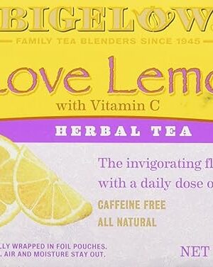 Bigelow Tea Bags, I Love Lemon, 20 Count (pack of 3)