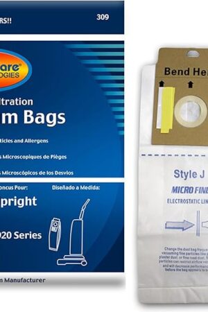 EnviroCare Replacement Micro Filtration Vacuum Cleaner Dust Bags made to fit Eureka Style J Uprights 3 Pack