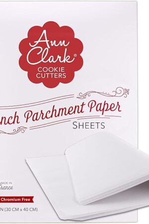 Ann Clark Cookie Cutters Parchment Paper Sheets for Baking, Made in France, Natural Nonstick 16" x 12" Precut 100 Sheets