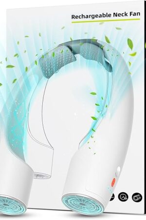 AI Neck Fan, 4 Speeds Adjustable Portable Personal Wearable Fan