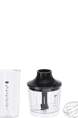 Amazon Basics Multi-Speed Immersion Hand Blender for Kitchen Mixing, Smoothies, Soups, 500 Watt Powerful, with Blending Stick, Whisk, Chopper and Beaker, Silver