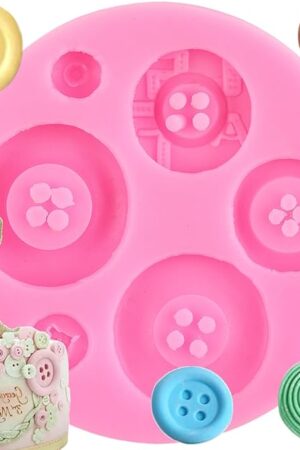 Button Shape Silicone Fondant Molds For Cake Decorating Cupcake Topper Chocolate Candy Gum Paste Polymer Clay