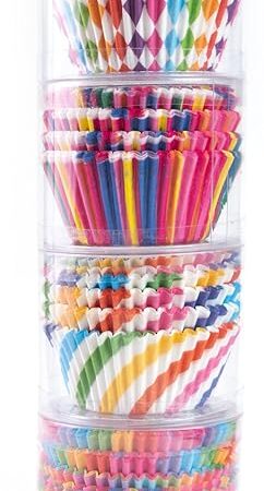 Cupcake Baking Paper Cups Muffin Cupcake Liners Colorful Rainbow Combo Disposable Baking Cups Set Standard Size,Pack of 400