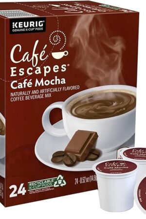 Cafe Escapes™ Single-Serve Coffee K-Cup® Pods, Cafe Mocha, Carton Of 24
