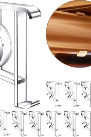 Valance Clips, 2 Inch Clear Blind Clips for Wood or Faux Wood Horizontal Blinds Valance (12 Pieces)