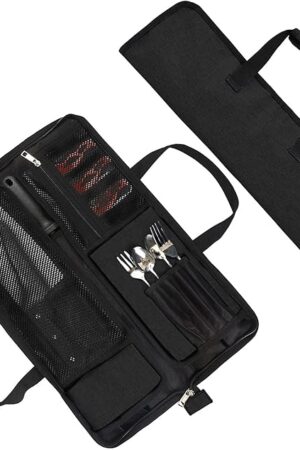 Chef’s Knife Roll Bag, Heavy Duty Oxford Chef Knife Bag, Portable 13 Slots Chef Knife Case, Multi-function Cutlery Knives Pouch Holder Knife Wrap Wallet Tool Roll