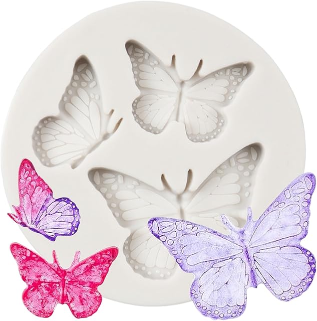 Butterfly Silicone Molds Butterfly Fondant Mold For Chocolate Candy Cake Decoration Cupcake Topper Gum Paste Polymer Clay Sugar Craft