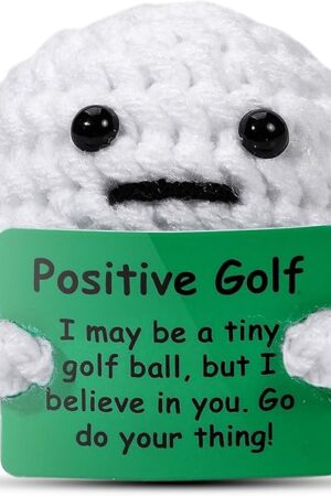 AICase Golf Gifts Accessories Funny Positive Golf Ball Crochet Gag Gift Ideas, Emotional Support Nuggets for Men Women Golfers Tournament Dad Mom Fathers Day Christmas Easter Birthday Stuff