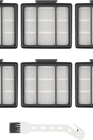 6PACK RVFFK950 Filter for Shark Robot Vacuum Filter Replacement by Techecook - Fit for Shark ION Robot R85 RV850,RV700_N, RV720_N, RV851WV and IQ Robot R101AE, AV970, AV1002AE, AV1010AE UR1005AE