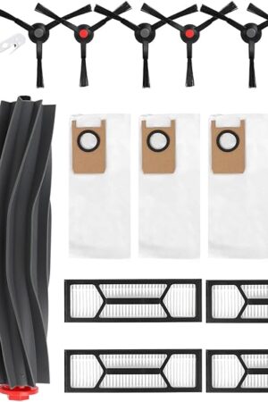 18 PCS Accessories for Eufy Omni S1 Pro Robot Vacuum, Replacement Parts Main Brush, Side Brush, Washable Filter, Dust Bag, Rolling Mop