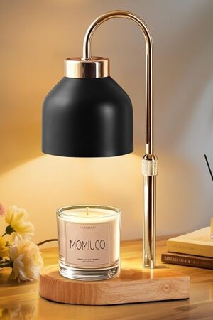 Candle Warmer Lamp with Timer Dimmer, Wax Melt Warmer for Jar Candles, House Warming Gifts New Home Decor, Gifts for Women Mom, Adjustable Height with 2 Bulbs