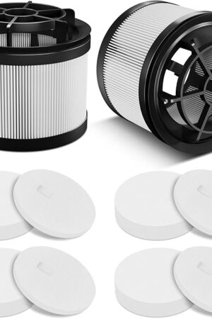 10 Pack LVAC-200 & LVAC-300 White Vacuum Cleaner Replacement Filter For LEVOIT Cordless Vacuum Cleaner, For Levoit LVAC-200 / LVAC-300 Cordless Stick Vacuum