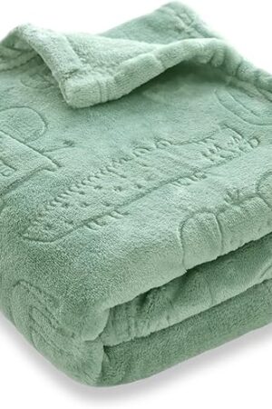 BORITAR Baby Blanket for Boys Girls Ultra Soft Fleece Warm and Lightweight Animal Blankets for Infant Toddler Newborn, 30x40 Inch, Sage Green