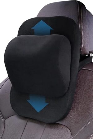 ZATOOTO Adjust Height Car Neck Pillow, Memory Foam Headrest Neck Support Pillow Adjustable Neck Pain Relieved Headrest Driving Seat Cervical Support