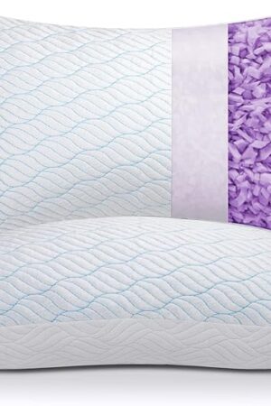 Cooling Pillows Queen Size Set of 2, Memory Foam Pillows with Zipper, Adjustable Firmness for Sleeping Cool Cold Pillow to Hot, Side, Back and Stomach Sleepers, 2 Pack, 20x30