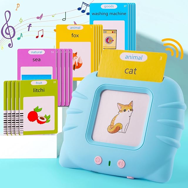 The Talking Flash Cards for Toddlers 2-4 Years, 224 Sight Words, Autism Sensory Toys for Autistic Children,Learning Montessori Toys, Educational Preschool Gifts for Kids Ages 1-3