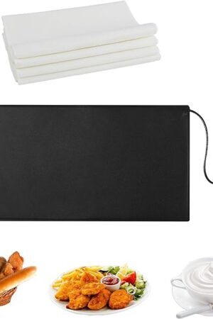 Bread Warming Mat with Pure Cotton Towel, Bread Dough Heated Proofing Mat (20.9" x 10") Adjustable Temperature, Sourdough Heating Pad for Food Warming, Dough Proofing, Yogurt Baking etc.